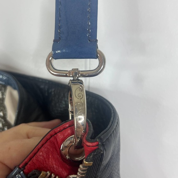 BRIGHTON BAG “Uptown” Fashionista NYC appliqué Leather Bag/Tote - Picture 7 of 13